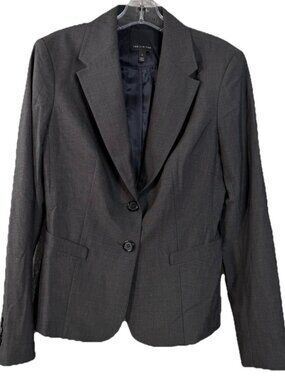 Limited Sz 6 Brown/Gray Two-Button Blazer Jacket Career Wear Lined EUC